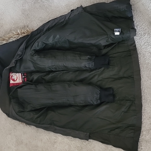 Canada WeatherGear Super Triple Goose Puffer Jacket Women S Green Coat Parka Fur - Picture 16 of 17